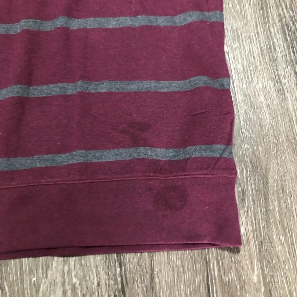NWT Polo Ralph Lauren Men’s XXL 1/4 Zip Pullover - Maroon & Gray Striped